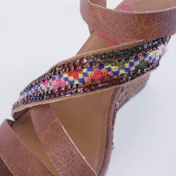 JellyPop Beaded Wicker Wedge Size 8 - Picture 8 of 14